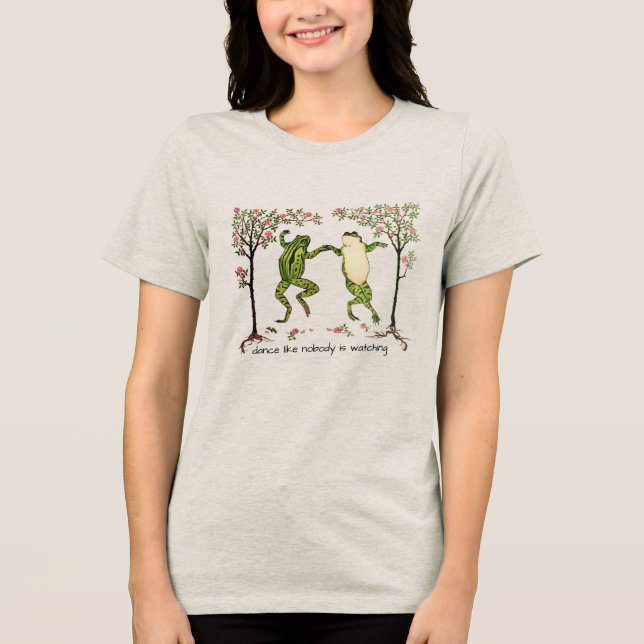 Dancing Frogs T-Shirt Tri-Blend Shirt (Front)