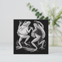 Dancing Frogs Toad Goblincore Dark Academia Retro