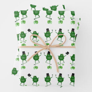 Dancing Frogs Wrapping Paper Sheets