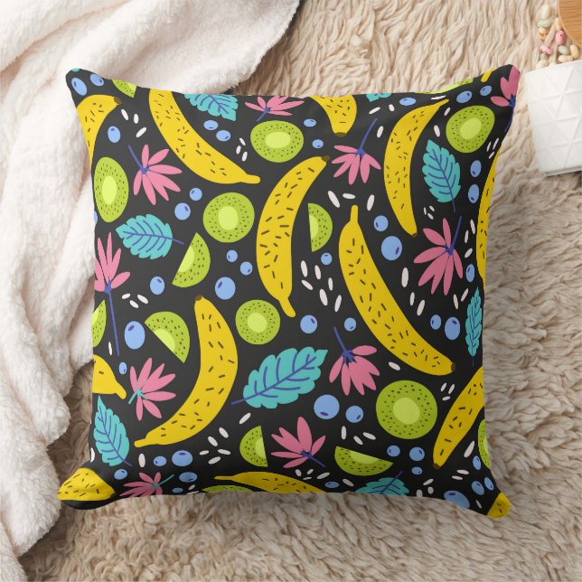 Dancing Fruit 20x20 Throw Pillow (Blanket)