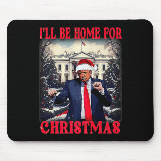 Dancing Funny Humourous Trump I’ll Be Home For Chr Mouse Pad