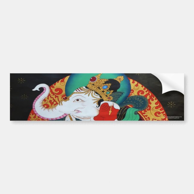 Dancing Ganesh Bumper Sticker (Front)