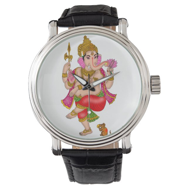 Dancing Ganesha Clock Watch (Front)