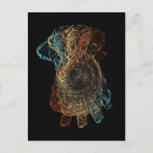 Dancing Ganesha Good Luck Postcard