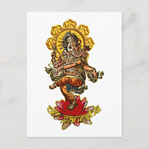 DANCING GANESHA   make your own background Postcard