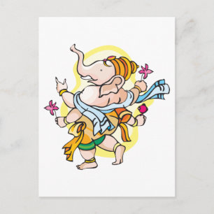 Dancing Ganesha Postcard