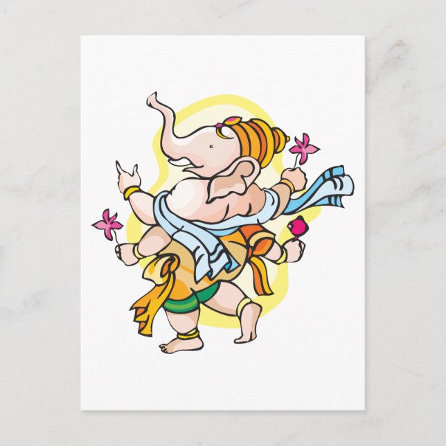 Dancing Ganesha Postcard (Front)