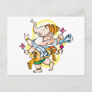 Dancing Ganesha Postcard