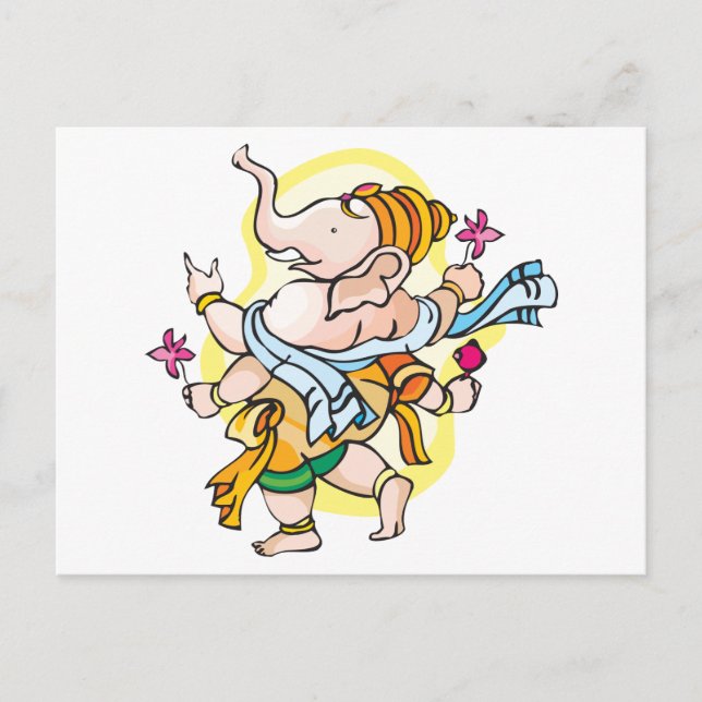 Dancing Ganesha Postcard (Front)