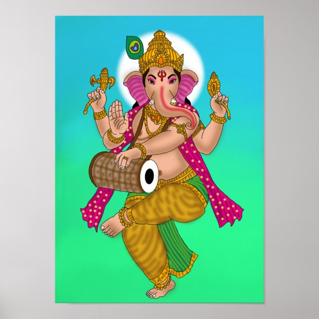 Dancing Ganesha Poster (Front)