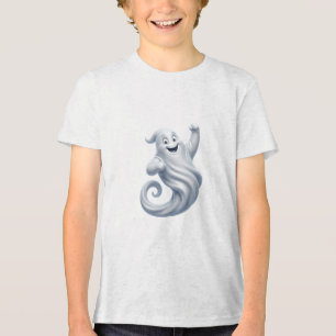 Dancing Ghost Cute Halloween Party Design Tri-Blend Shirt