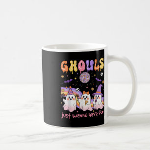 Dancing Ghost Ghouls Just Wanna Have Fun Halloween Coffee Mug