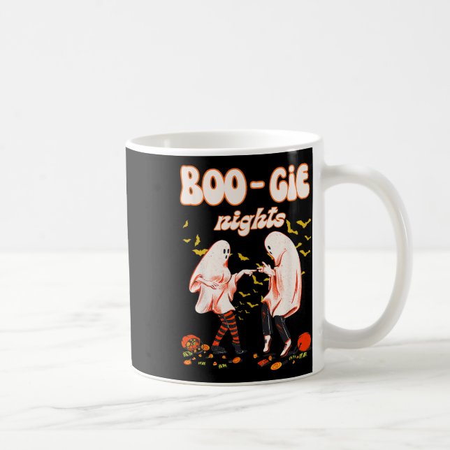 Dancing Ghost With Pumpkin Halloween Women's Graph Coffee Mug (Right)