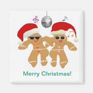 Dancing Gingerbread Cookies Magnet
