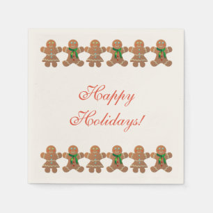 Dancing Gingerbread Cookies Napkin