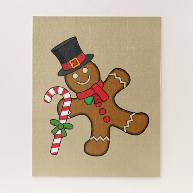 Dancing Gingerbread Man Jigsaw Puzzle (Vertical)