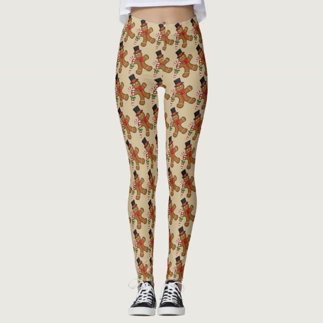 Dancing Gingerbread Man Leggings (Front)