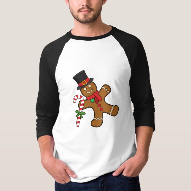 Dancing Gingerbread Man T-Shirt (Front)