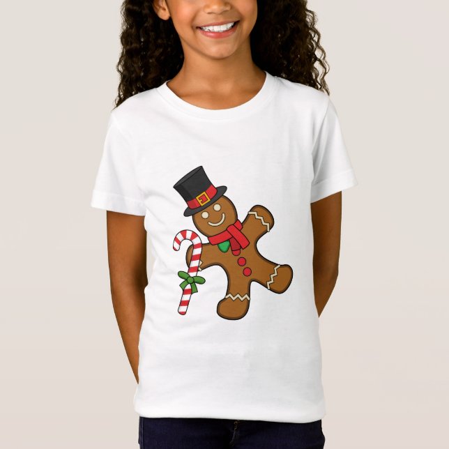 Dancing Gingerbread Man T-Shirt (Front)