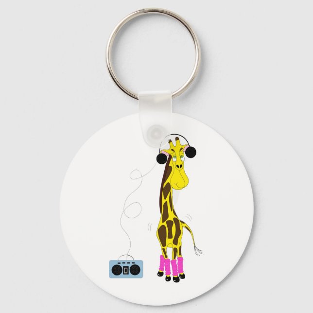 Dancing Giraffe Key Ring (Front)