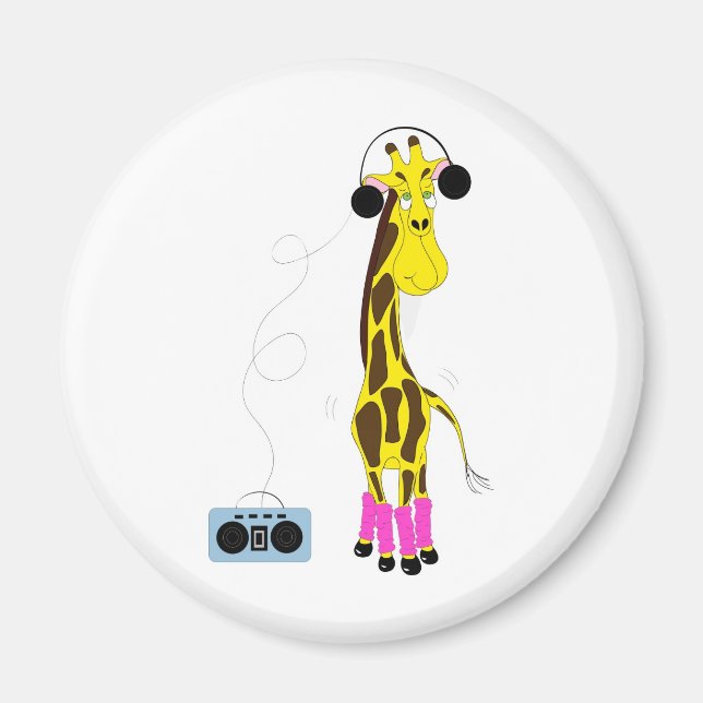 Dancing Giraffe Magnet (Front)