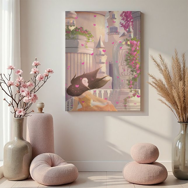 Dancing Girl by the Castle Canvas Print (Creator Uploaded)