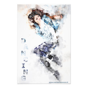 Dancing girl photo print
