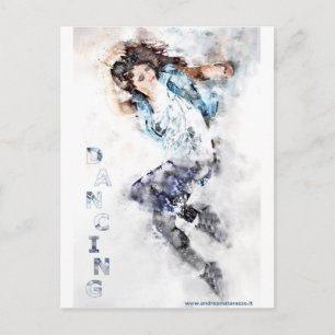 Dancing girl  postcard