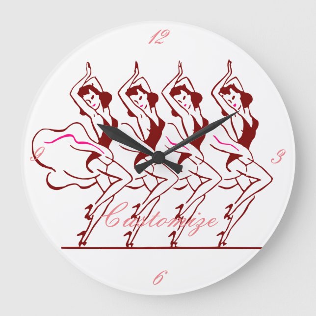 Dancing Girls Thunder_Cove Large Clock (Front)