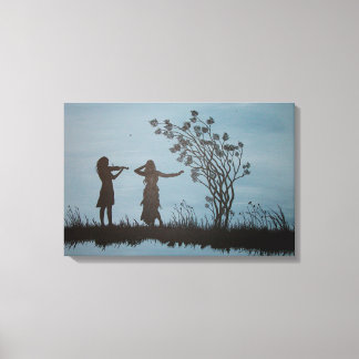 Dancing Girls Wrapped Canvas