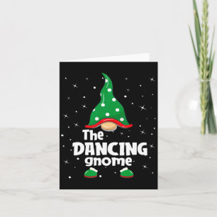 Dancing Gnome Family Matching Christmas Funny Paja Card