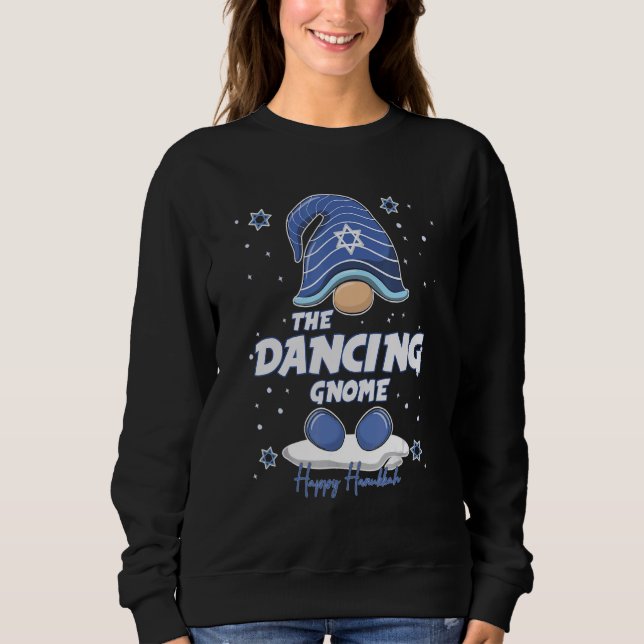 Dancing Gnome  Hanukkah Family Matching for men wo Sweatshirt (Front)