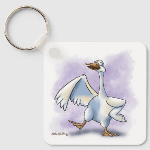 Dancing Goose Cartoon Key Ring