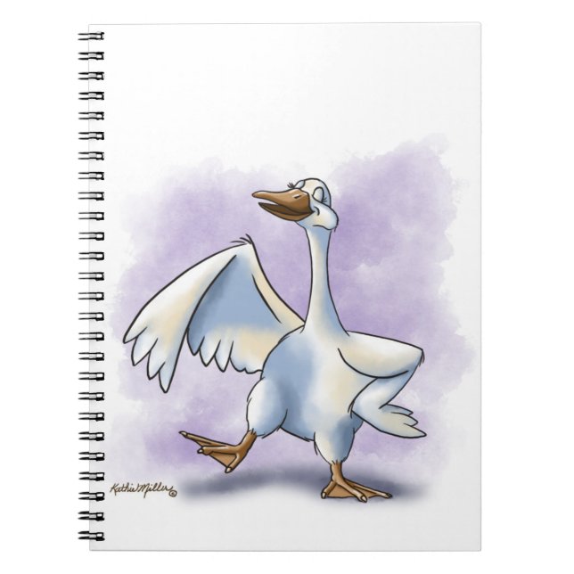Dancing Goose Cartoon Notebook (Front)