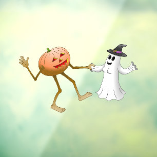 Dancing Halloween Pumpkin and Ghost