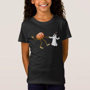 Dancing Halloween Pumpkin and Ghost T-Shirt
