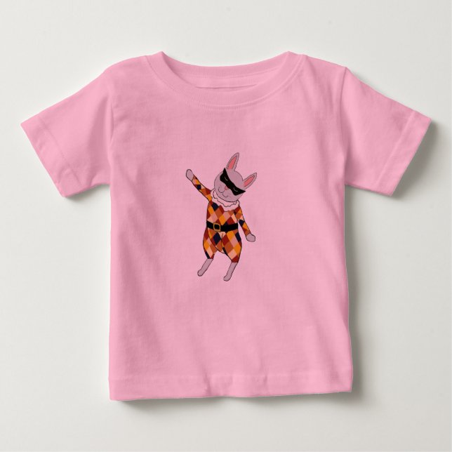 Dancing Harlequin Bunny Shirt (Front)