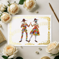 Dancing Harlequins (White)