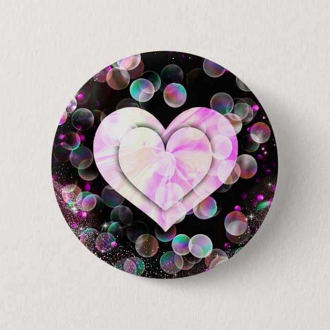 Dancing Heart 6 Cm Round Badge (Front)