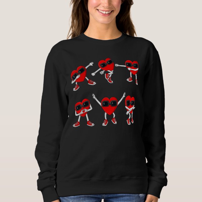 Dancing Hearts Dance Challenge Valentines Day Boys Sweatshirt (Front)