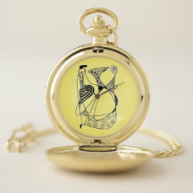 "Dancing Hen" abstract chicken with garden flowers