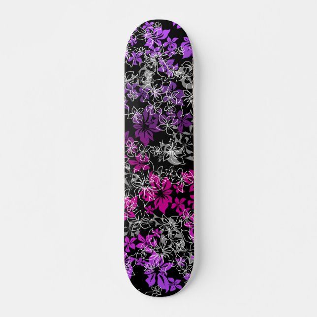 Dancing Hibiscus Skateboard (Front)