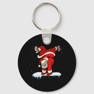Dancing Hip Hop Santa Claus Xmas Christmas Party Key Ring