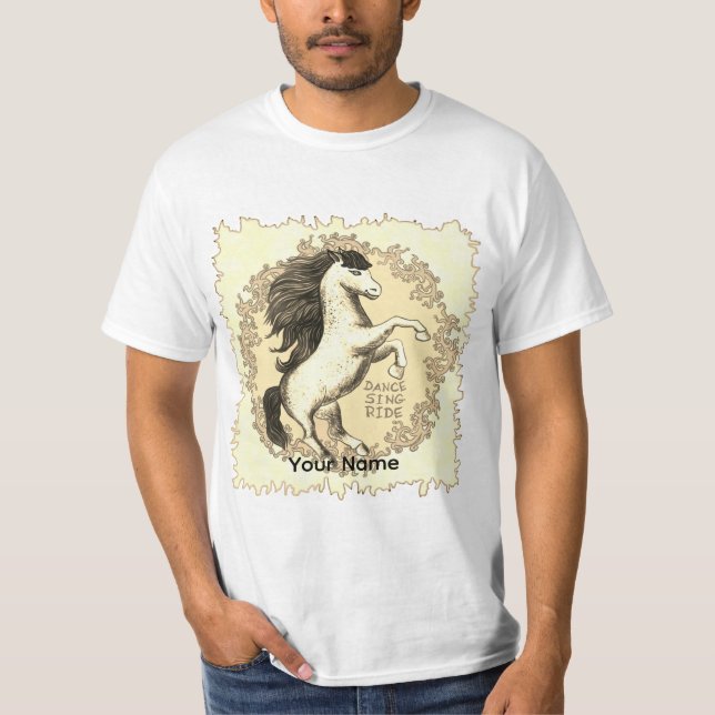 Dancing Horse  T-Shirt (Front)
