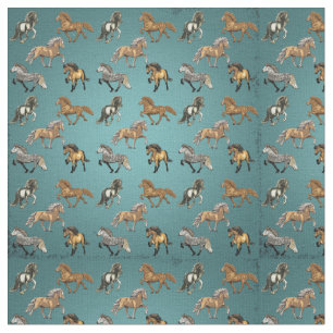 Dancing Icelandics Fabric