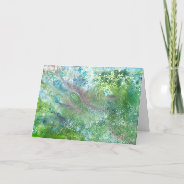 Dancing in Snowflakes Greeting Card by Iris Grace (Front)