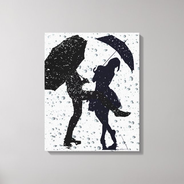 Dancing in the rain canvas print (Front)