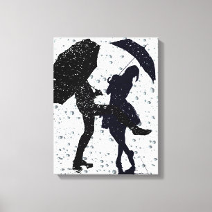 Dancing in the rain canvas print