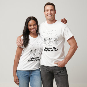 Dancing in the Rain Illustration T-Shirt