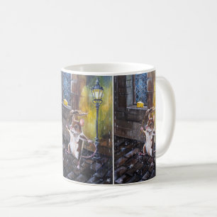 Dancing in the Rain Painting by Alfred Fox Coffee Mug